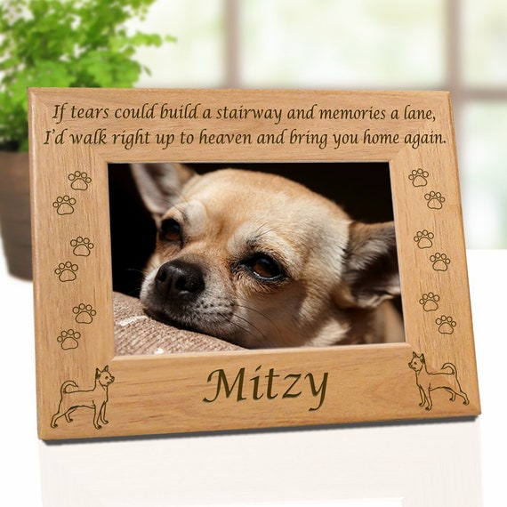 5x7 Chihuahua Pet Memorial Frame With Choice of 3 Quotes. Chihuahua Dog Breed Art Engraved on Wood Photo Frame. Dog Gifts for Him and Her. Etsy UK