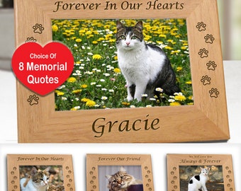 Cat Memorial Frame,  Pet Loss Gifts, Cat Picture Frame, Picture Frames, Pet Memorial Frames, Cat Frame, Cat Remembrance, Cat Frames, Cat