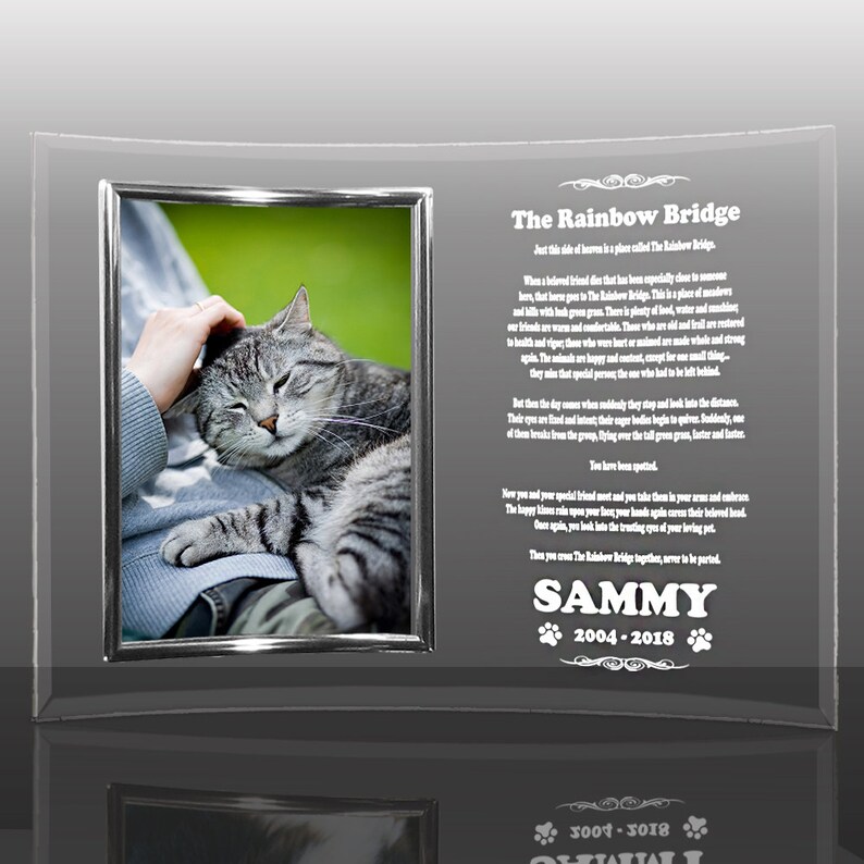 Rainbow Bridge Poem Pet Memorial Frames Cat Frame Image 0