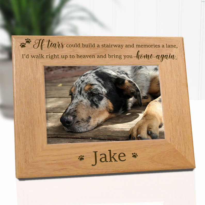 Dog Memorial Frame Dog Picture Frames Pet Loss Gifts Dog Etsy
