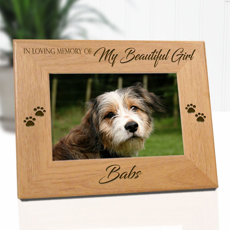 Dog Memorial Gift Frames Girl Personalized Picture Image 0