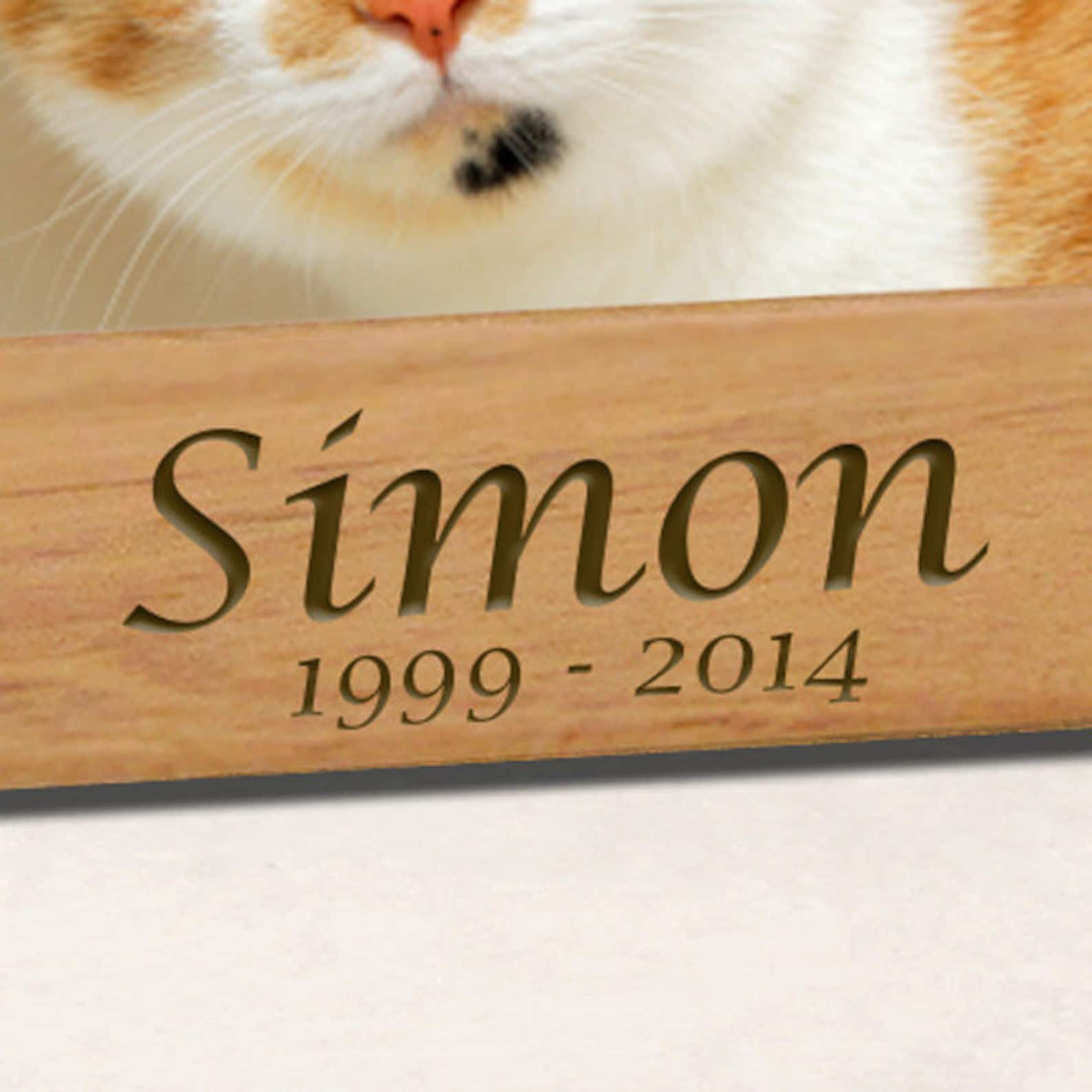 Personalized Cat Memorial Picture Frames Choice of 6 Quotes Etsy