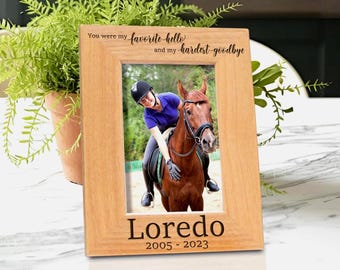 Horse Sympathy Personalized Picture Frame 5 Quotes Custom Pet Remembrance Horse Loss Wall Art
