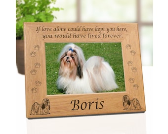 Shih Tzu, Shih Tzu Gift, Dog Mom Gift, Dogs, Dog Mom, Dog Lover Gift, Dog Gift, Dog Portrait, Custom Dog Portrait, Dog Memorial, Photo Frame