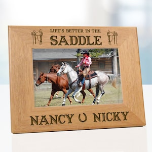Ranchhands Horse Frame, Life&#39;s Better In The Saddle Horse Picture Frame, Horse Rider Gifts, Western Horse Gifts, Horse Country Girl Gifts
