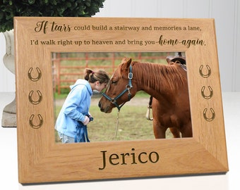 Custom Horse Frame, If Tears Quote, Equine Gifts for Girls, Horse Lovers Women, Horse Gift Ideas, Pet Gifts Men, Sympathy Card, Fast Ship