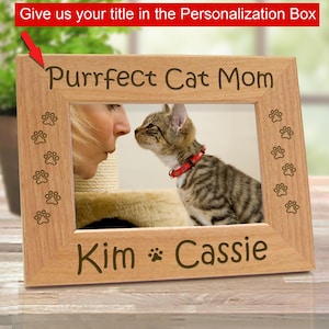 Custom Cat Lover Frame, Create Your Own Title Cat Gift, New Kitten Custom Gift for Her, Cat Mom Gift, Best Friend Cat Frame for Kids