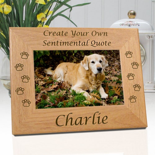 Custom Dog Memorial Picture Frame for Loss of Pet Etsy