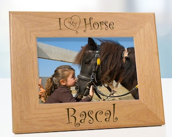 I Love My Horse Frame, Horse and Heart, Horse and Girl, Horse and Rider, Horse Christmas, Gifts for Girls, Gifts for Kids, Horse Owner