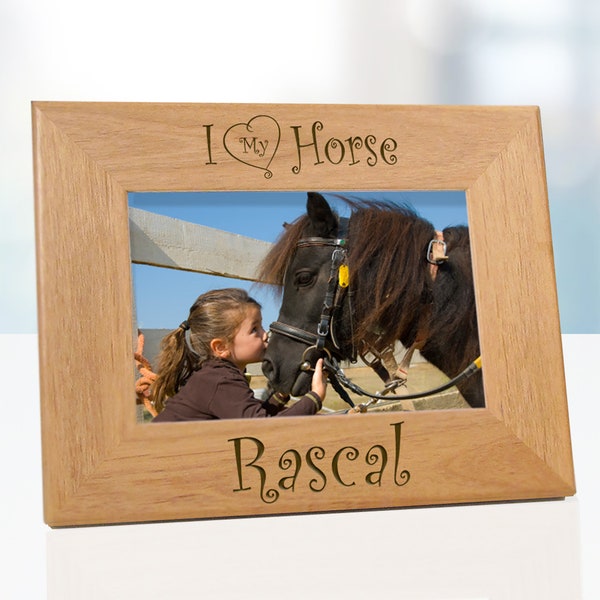 I Love My Horse Frame, Horse and Heart, Horse and Girl, Horse and Rider, Horse Christmas, Gifts for Girls, Gifts for Kids, Horse Owner