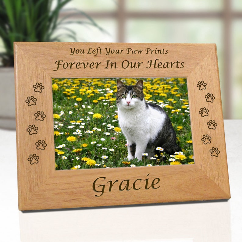 Cat Memorial Frame, Pet Loss Gifts, Cat Picture Frame, Picture Frames, Pet Memorial Frames, Cat Frame, Cat Remembrance, Cat Frames, Cat image 9