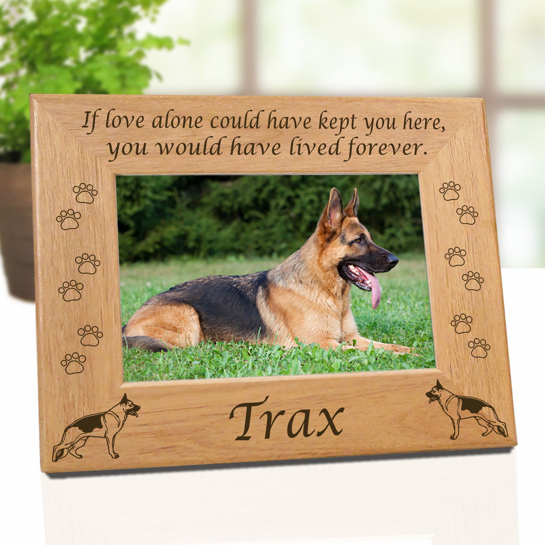 German Shepherd Dog Frame Personalized Dog Gifts for Pet Lovers. Remembrance Gift Idea GSD Mom GSD Dad Remembrance Grief Gift for Kids Etsy