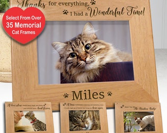 5x7 Custom Name Cat Memorial Photo Frame, Perfect Cat Lover Remembrance Gift, Cat Gift for Mom Dad Women Men Kids, Cat Lover Gifts Birthday