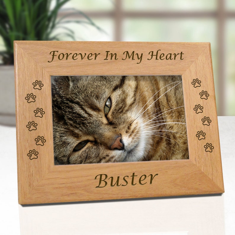 Cat Memorial Frame, Pet Loss Gifts, Cat Picture Frame, Picture Frames, Pet Memorial Frames, Cat Frame, Cat Remembrance, Cat Frames, Cat image 2