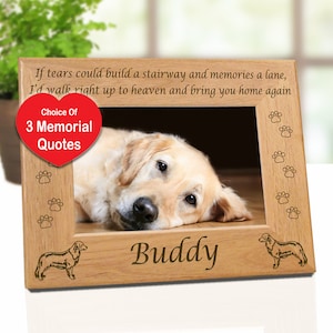 5x7 Golden Retriever Frame Dog Breed Gift. Dog Loss Picture Frame Choice of 3 Memory Quotes. Pet Lovers Gifts Golden Retriever Mom and Dad.