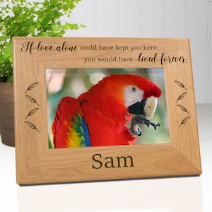 5x7 Memorial Bird Frame, If Love Alone Quote Bird Photo Frame, Bird Lover Gift for Women, Bird Loss Gift for Family & Friends, Bird Owners