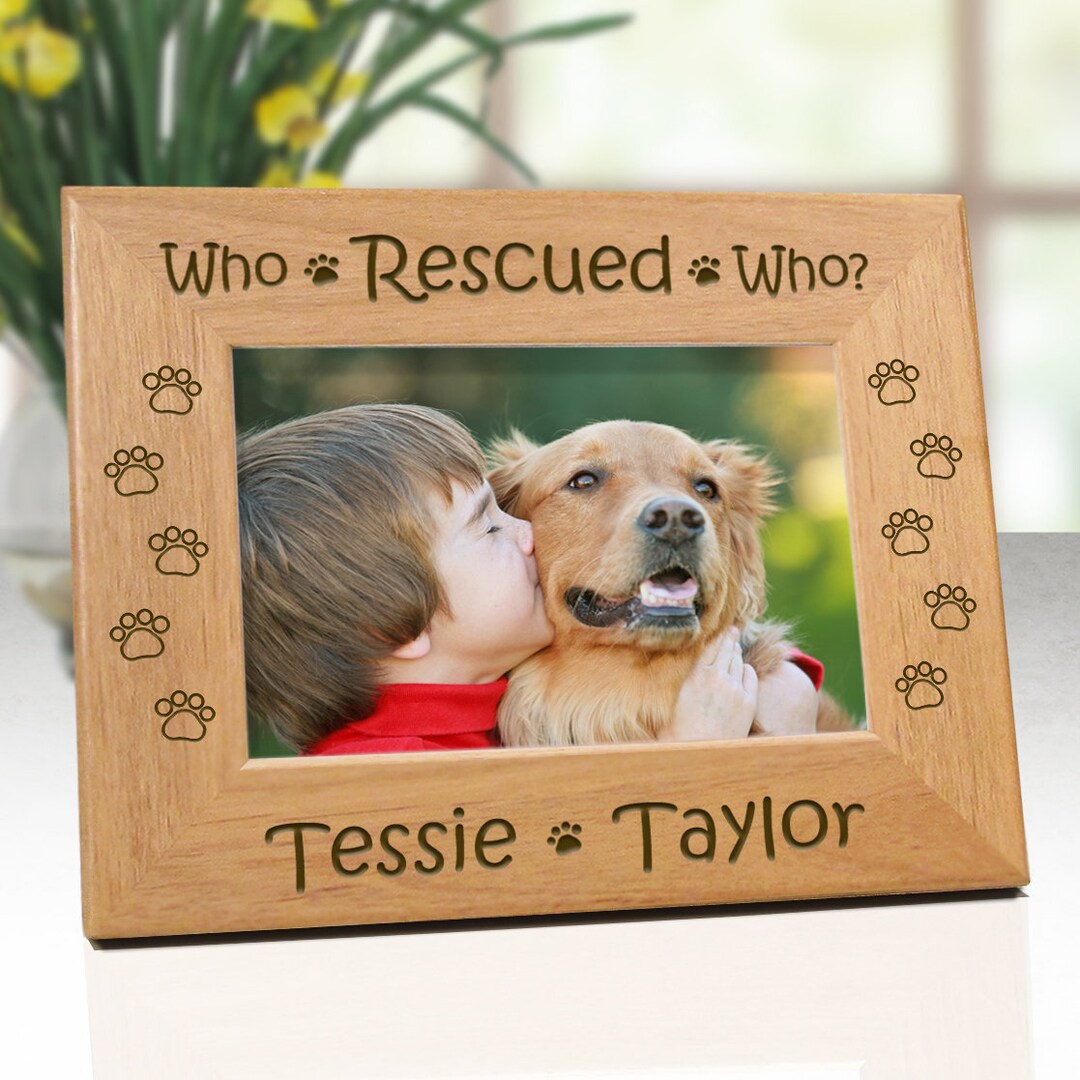Who Rescued, Dog Rescue, Frame Rescued, Gifts for Girls, Gifts for