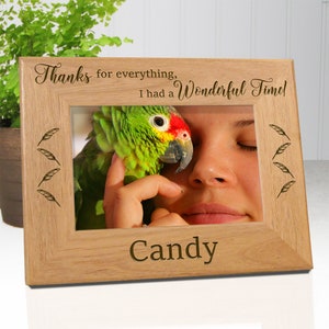 5x7 Bird Loss Frame, Thanks For Everything Quote, Bird Picture Frame, Death of Parrot, Pet Bird Photo Frame, Bird Memorial Gift, Fast Ship