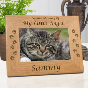 Cat Picture Frame, Picture Frames, Pet Memorial Frames, Cat Frame, Cat Remembrance, Cat Frames, Cat Memorial, Cat Memorial Frame, Cat Gifts