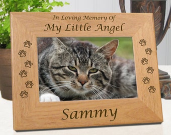 Cat Picture Frame, Picture Frames, Pet Memorial Frames, Cat Frame, Cat Remembrance, Cat Frames, Cat Memorial, Cat Memorial Frame, Cat Gifts