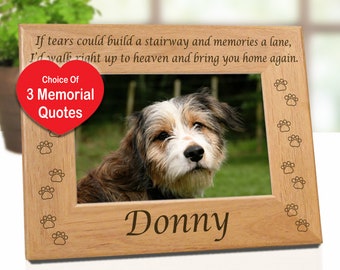 5x7 All Paw Print Dog Memorial Gift. Dog Breed Frame 3 Remembrance Quotes. Pet Memorial Picture Frame. Remembrance Gift Dog Mom and Dog Dad.
