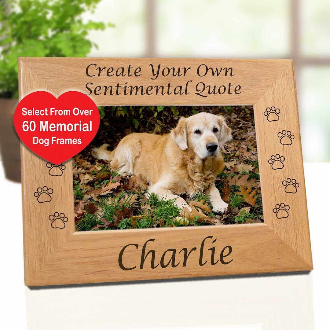 5x7 Create Your Own Dog Remembrance Frame. Personalized Pet Memorial