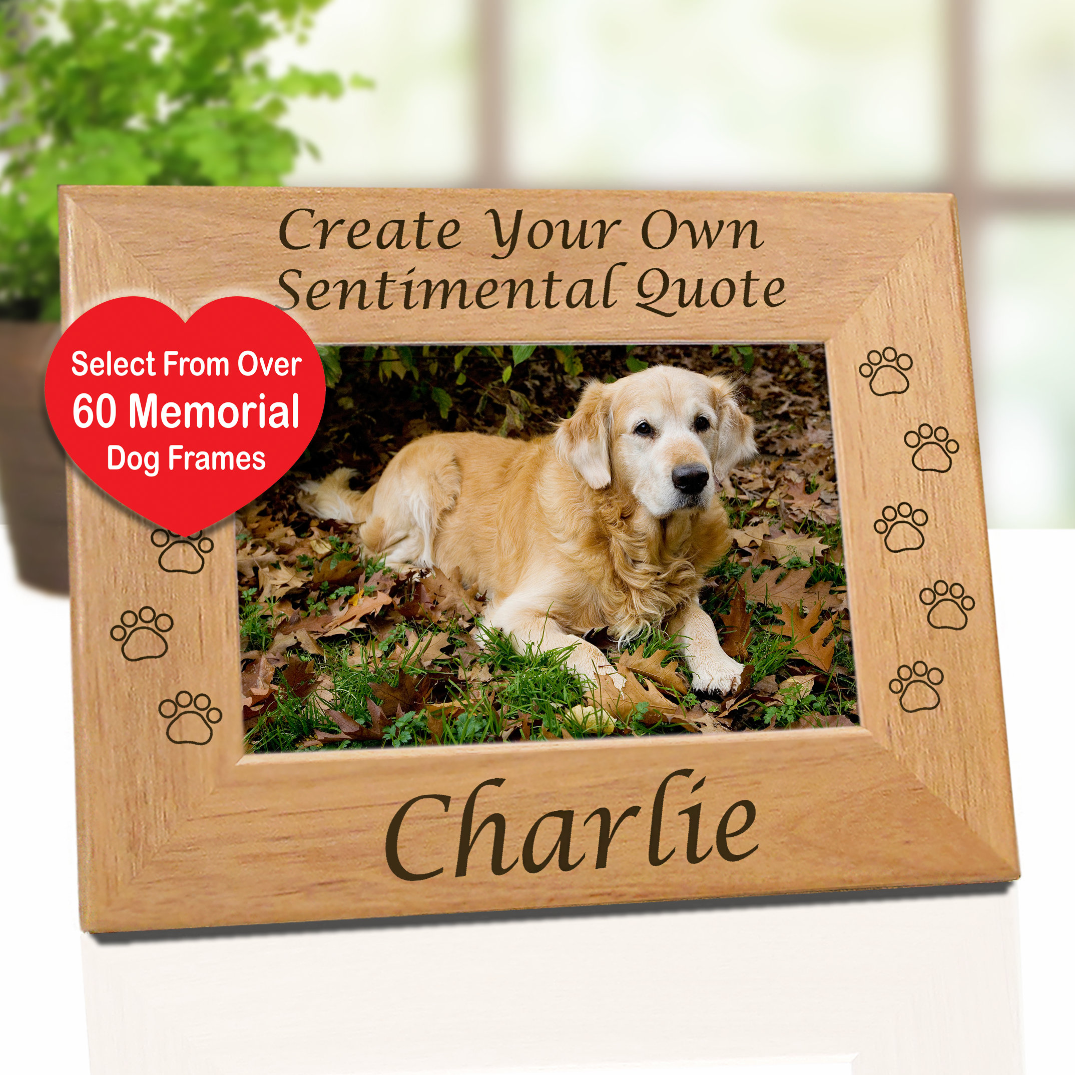 Personalized dog memorial picture frames online