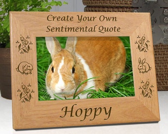 Create Your Own Sentiment Bunny Gift, Memory Bunny, Bunny Memorial Photo Frame, Rabbit Remembrance, Rabbit Memorials, Bunny Rabbit