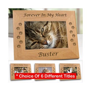 Cat Memorial Frame,  Pet Loss Gifts, Cat Picture Frame, Picture Frames, Pet Memorial Frames, Cat Frame, Cat Remembrance, Cat Frames, Cat
