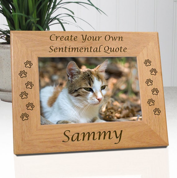 5x7 Créez votre propre cadre de chat personnalisé, mémorial pour chat, chat  en mémoire, cadre commémoratif