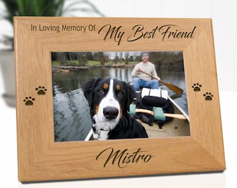 5x7 Beloved Friend Dog Picture Frame, Best Friend Remembrance Gift, Pet Loss Gift Idea Dog Lovers, Dog Sympathy Gift for Family and Friends