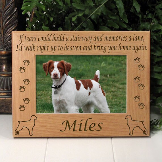 Brittany Terrier Custom Dog Picture Photo Pet Frame Memorial