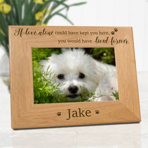 Custom Pet Memorial Frame Memory Display Photo Tribute Sympathy Gift For Dog Memorial Frame Wooden Design Paw Engraving Pet Keepsake Grief