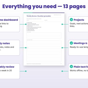 Feature callouts for the markdown notes vault page layouts