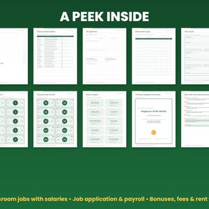 Preview grid of pages inside the classroom economy system