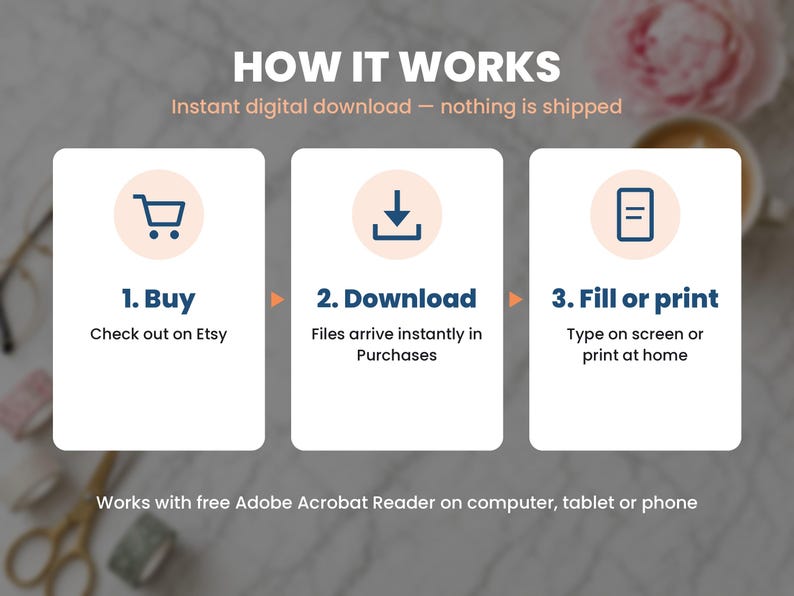 How the caregiver binder instant download works in 3 steps
