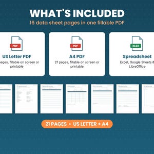 What’s included in the aba data sheets: files, formats and 21 pages