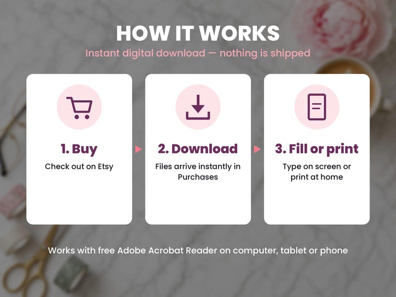 How the perimenopause symptom tracker instant download works in 3 steps