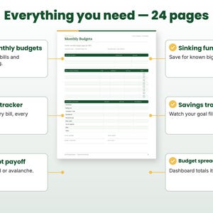 Feature callouts for the 2027 budget planner page layouts