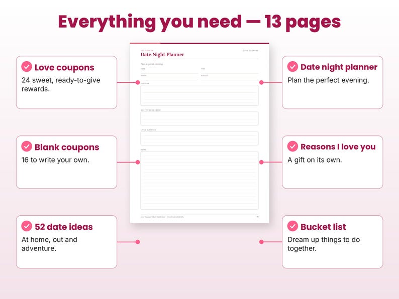 Feature callouts for the love coupons page layouts