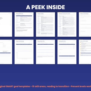 Preview grid of pages inside the iep goal bank