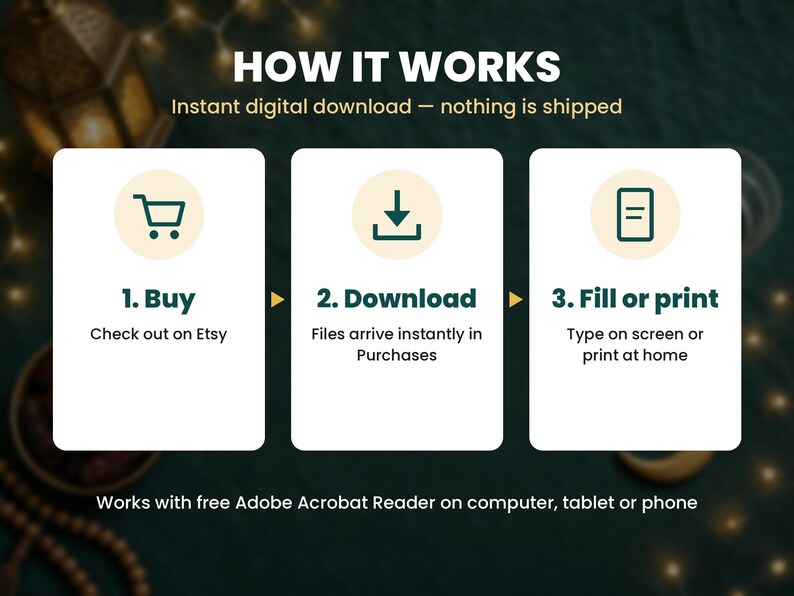 How the ramadan planner 2027 instant download works in 3 steps