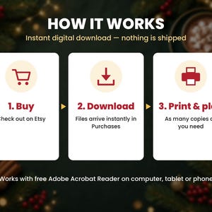 How the christmas party games instant download works in 3 steps