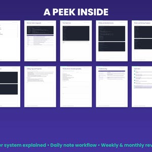 Preview grid of pages inside the markdown notes vault