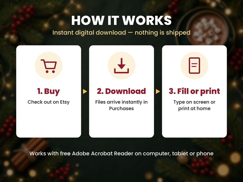 How the christmas planner 2026 instant download works in 3 steps