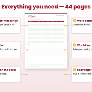 Feature callouts for the christmas party games page layouts