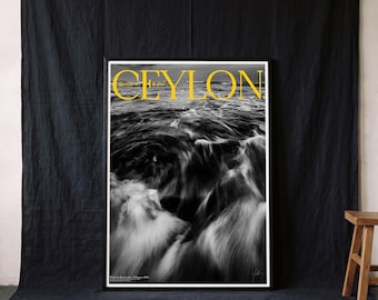 Weligama Ocean Print — Black and White Sri Lanka Photography | Coastal Wall Art, Ceylon Archive – Where the Beast Lurks