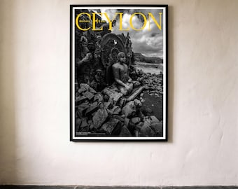 Kotmale Stupa Print — Black and White Sri Lanka Photography | Buddhist Wall Art, Ceylon Archive – Ascent in Silence