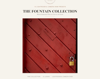 Fountain Collection 15 Lightroom Presets, Warm Vintage Film Filters, Ceylon Archive Travel Pack (Desktop/Mobile)