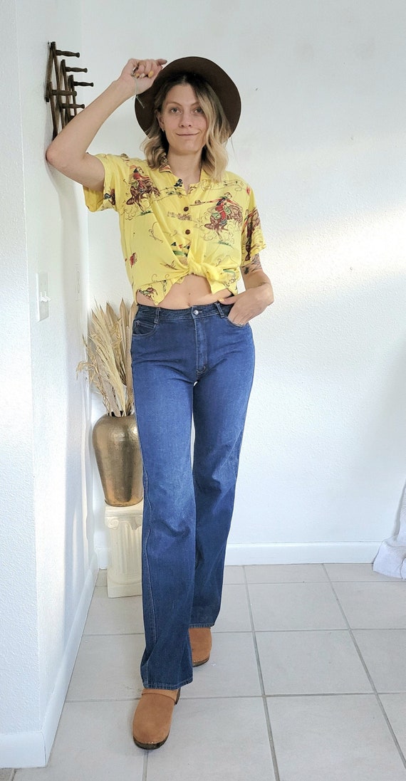 Vintage 1970s Nest Ce Pas Flare Bootcut Denim Jean